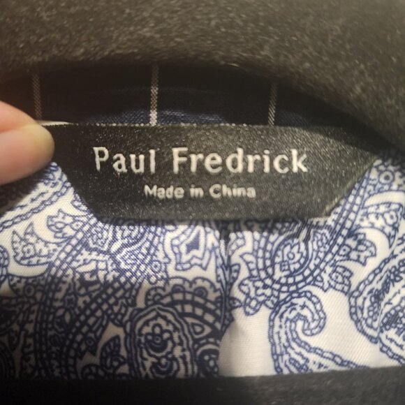 Paul Frederick Men Cotton Stretch Pinstripe Seersucker Suit Jacket Size 42 Long - Picture 10 of 13